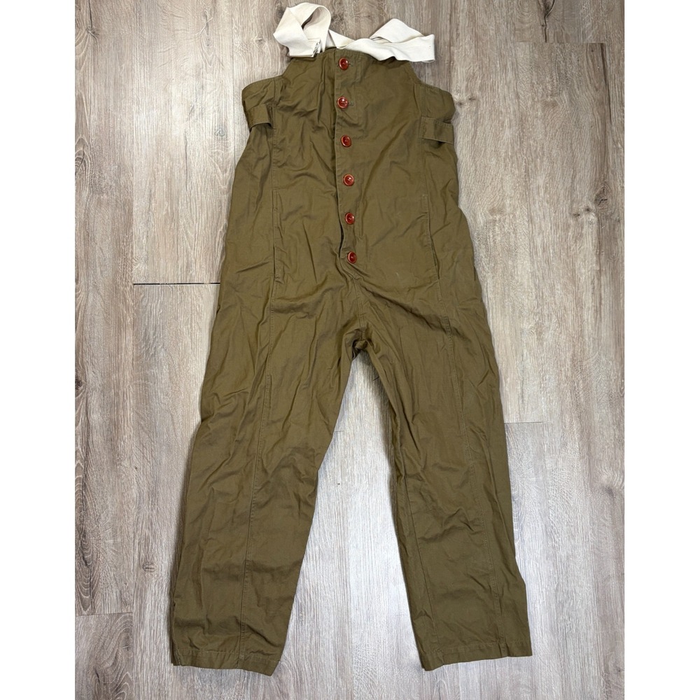 Caron Callahan Brynn Bib Overalls Size Small Olive Green 100% Cotton